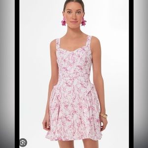 Hyacinth House Pink Abstract Floral Mini Dress